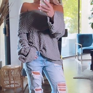 Off the shoulder sweater